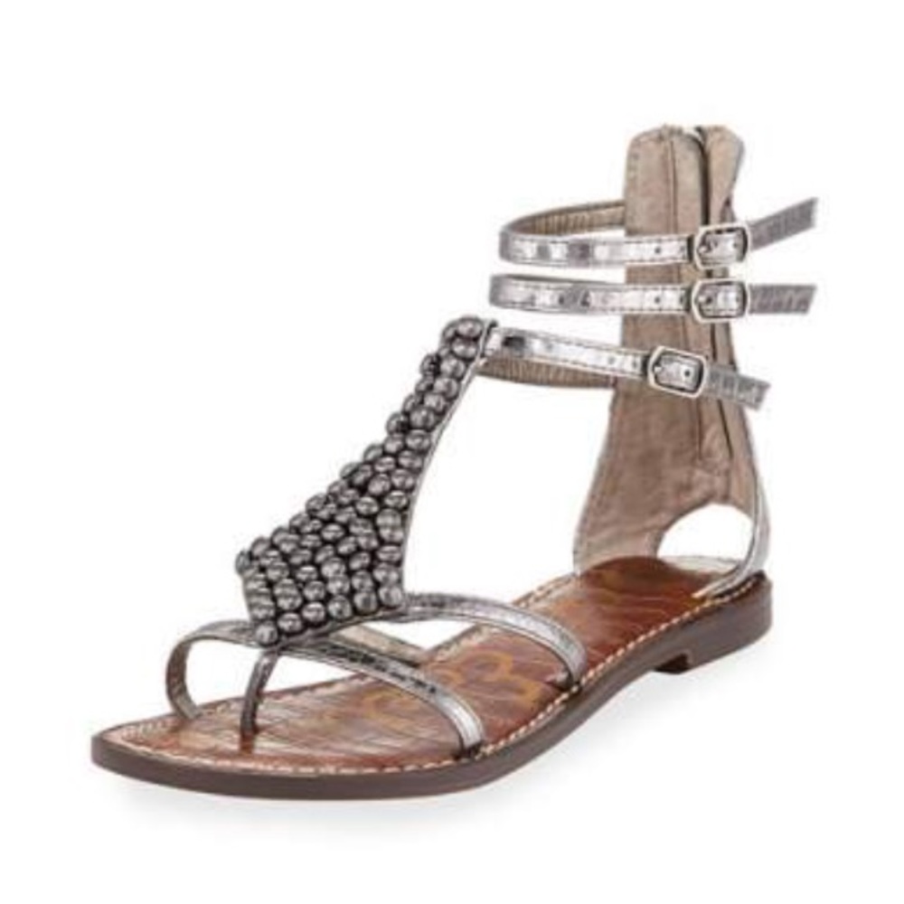 Sam Edelman Gladiator Silver Sandals